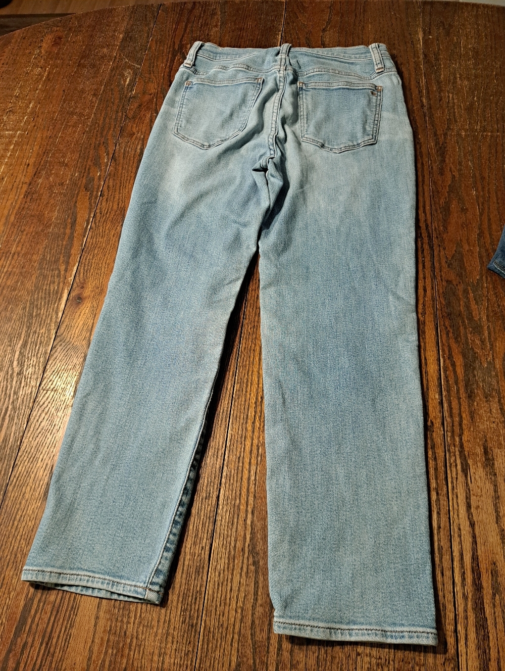 Waist Size 28 Madewell Stovepipe Denim Blue Jeans Casual Pants with Pockets - Picture 2 of 3